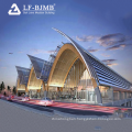 Prefabricated Steel Structural Arch Space Frame Truss Roof for Airport terminal Station